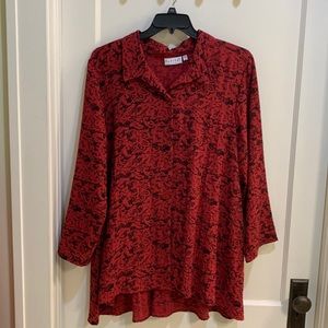 Casual Red/Black top